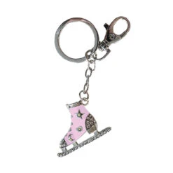 Jerry's 1285 Enamel & Crystal Skate Keyring & Bag Clip -Skating Gear Shop 1285 Pink 97465.1681152134
