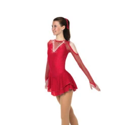 Jerrys 632- Crystals & Cutouts Dress: Royal Blue -Skating Gear Shop 632 Red Front 59583.1651777144
