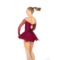 Solitaire Style F23023 Icicle Hem Dress -Skating Gear Shop F23023P Wine B Back 68912.1681170164